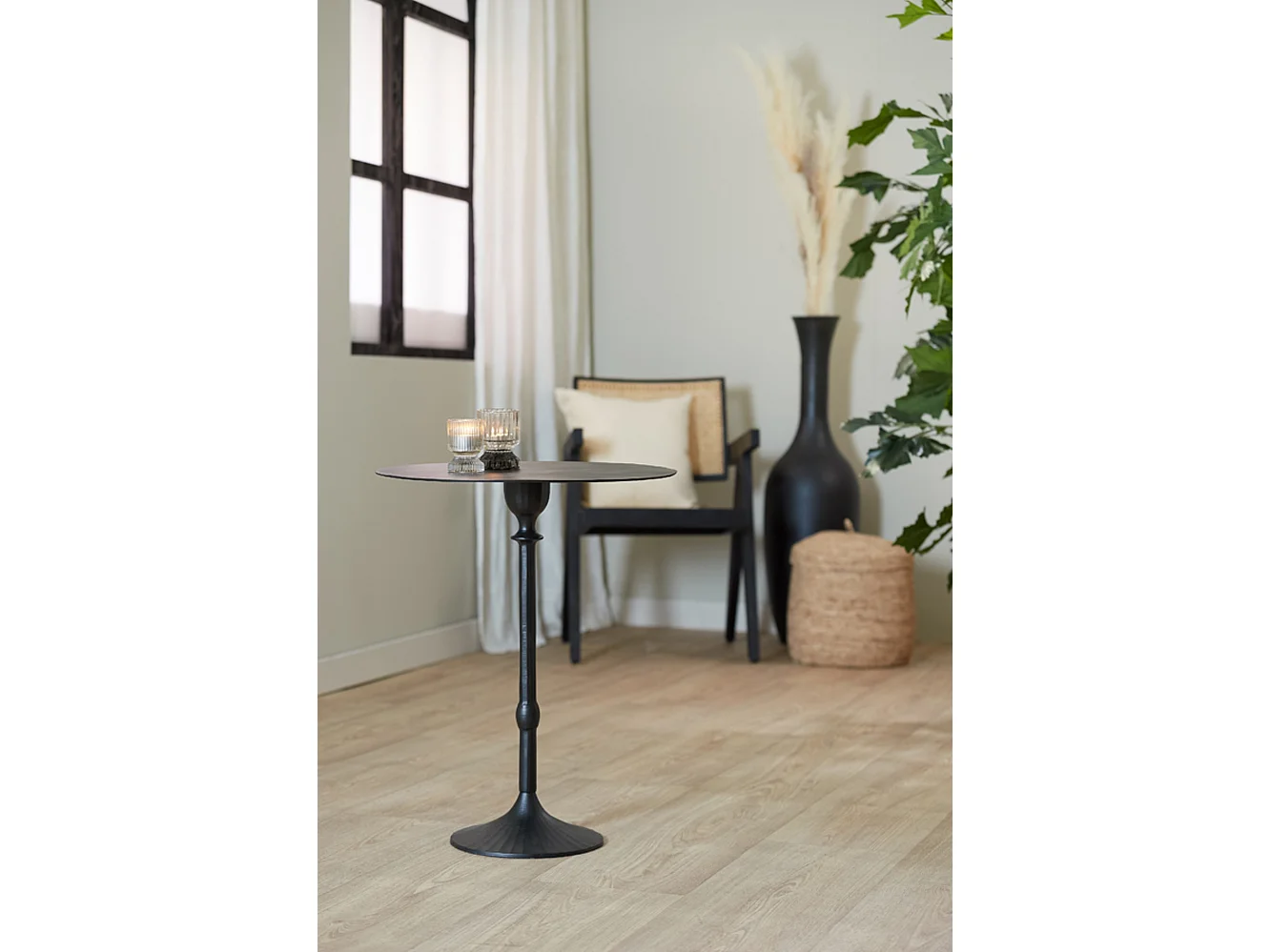 Table d'appoint JANNA - Ø50x60cm - Noir