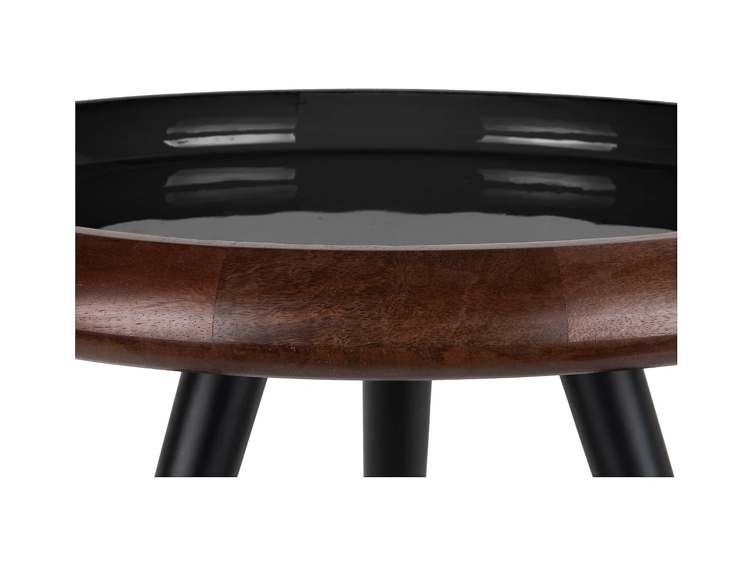 Table d'appoint trépied - Noir - Lot de 3