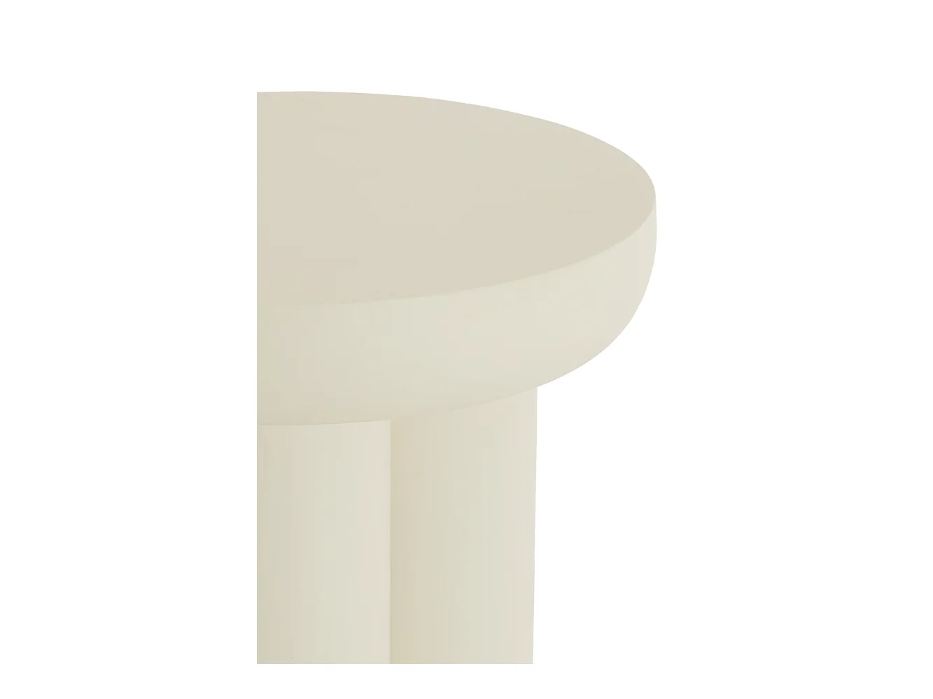 Table d'appoint MIZUHO - Ø50x47cm - Blanc