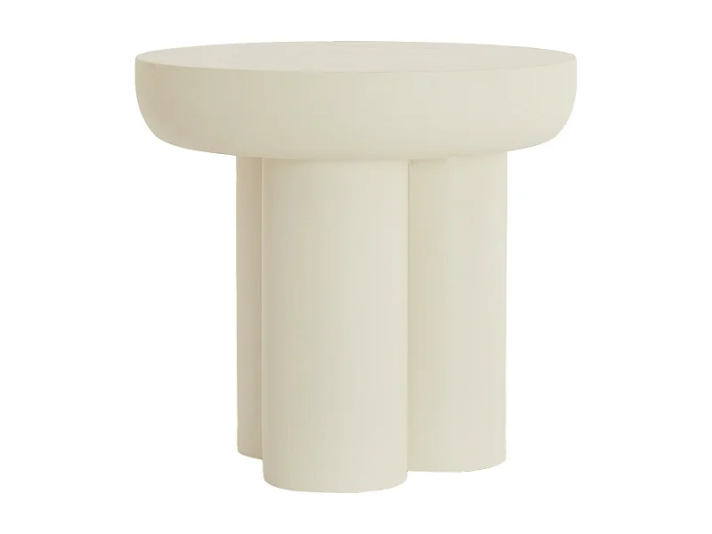 Table d'appoint MIZUHO - Ø50x47cm - Blanc