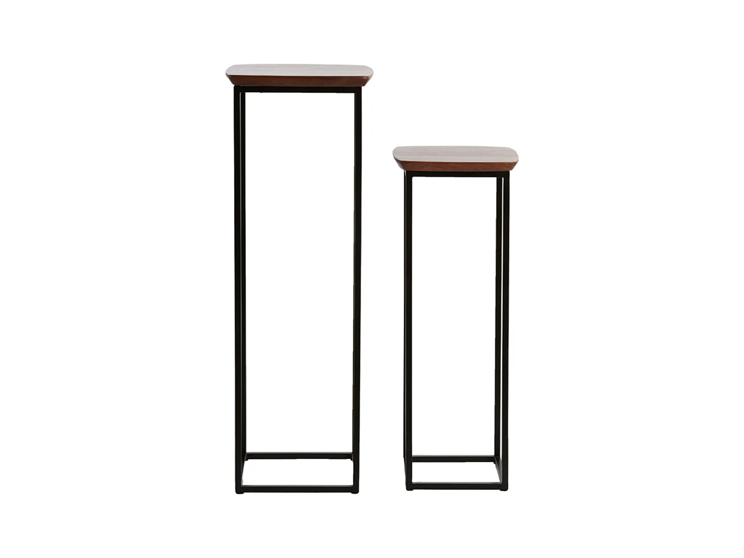 Colonne QUENZA - Ø35x100cm - Marron - Lot de 2