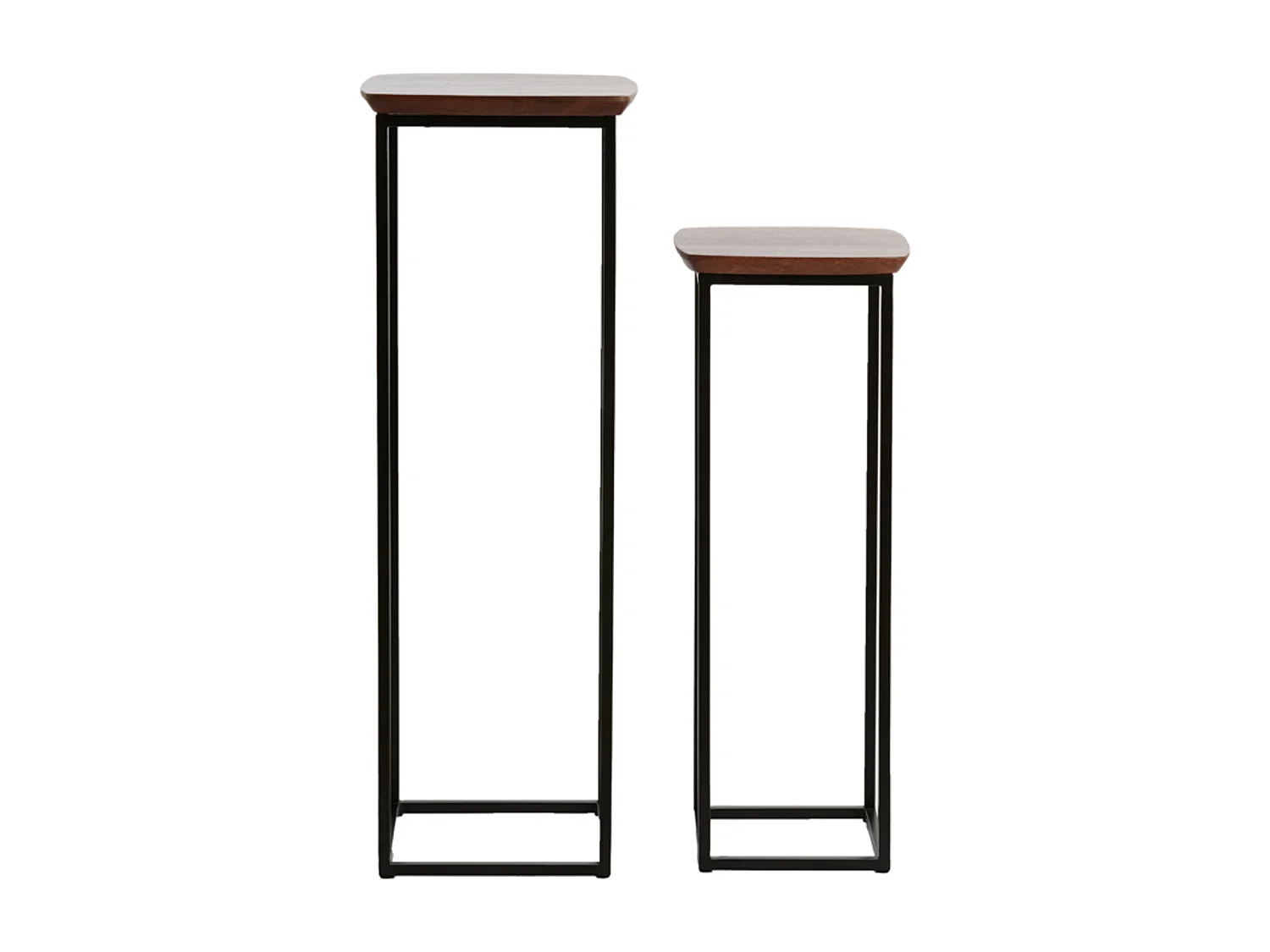 Colonne QUENZA - Ø35x100cm - Marron - Lot de 2