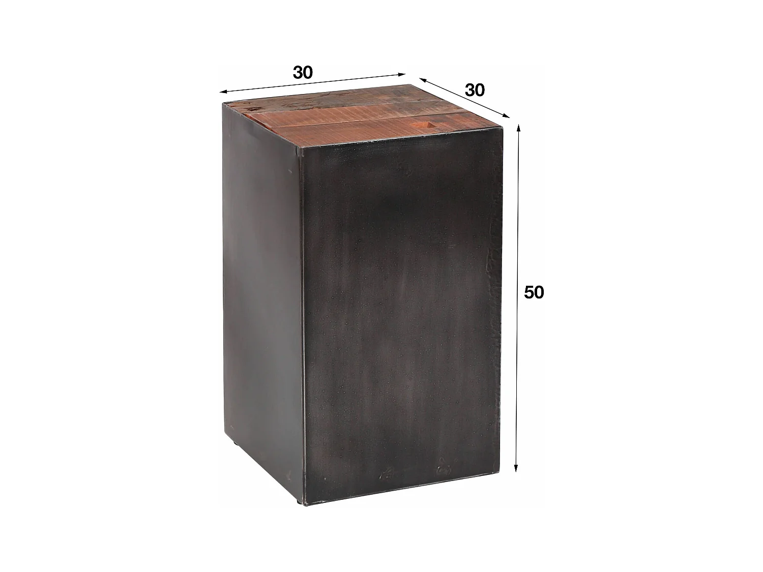 Table à fleurs 50 Raft - Colonne à fleurs - Métal noir - 30x30x50