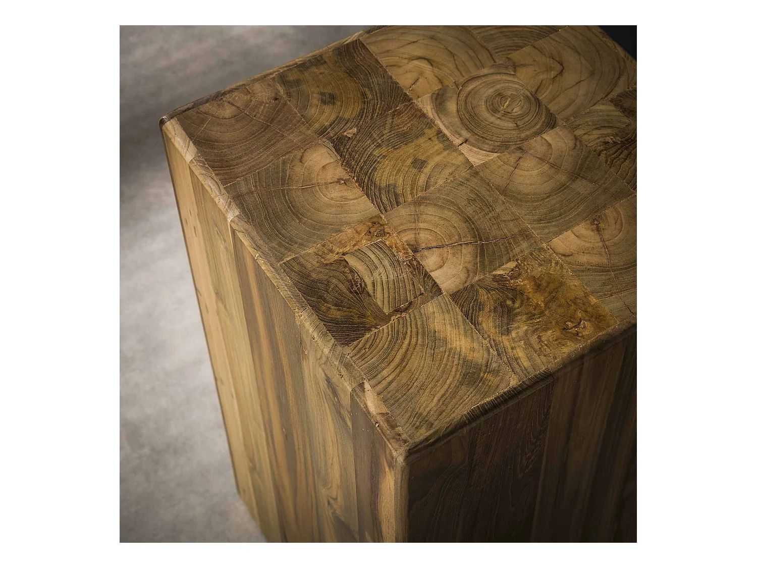 Colonne de fleurs en teck massif recyclé 85 cm