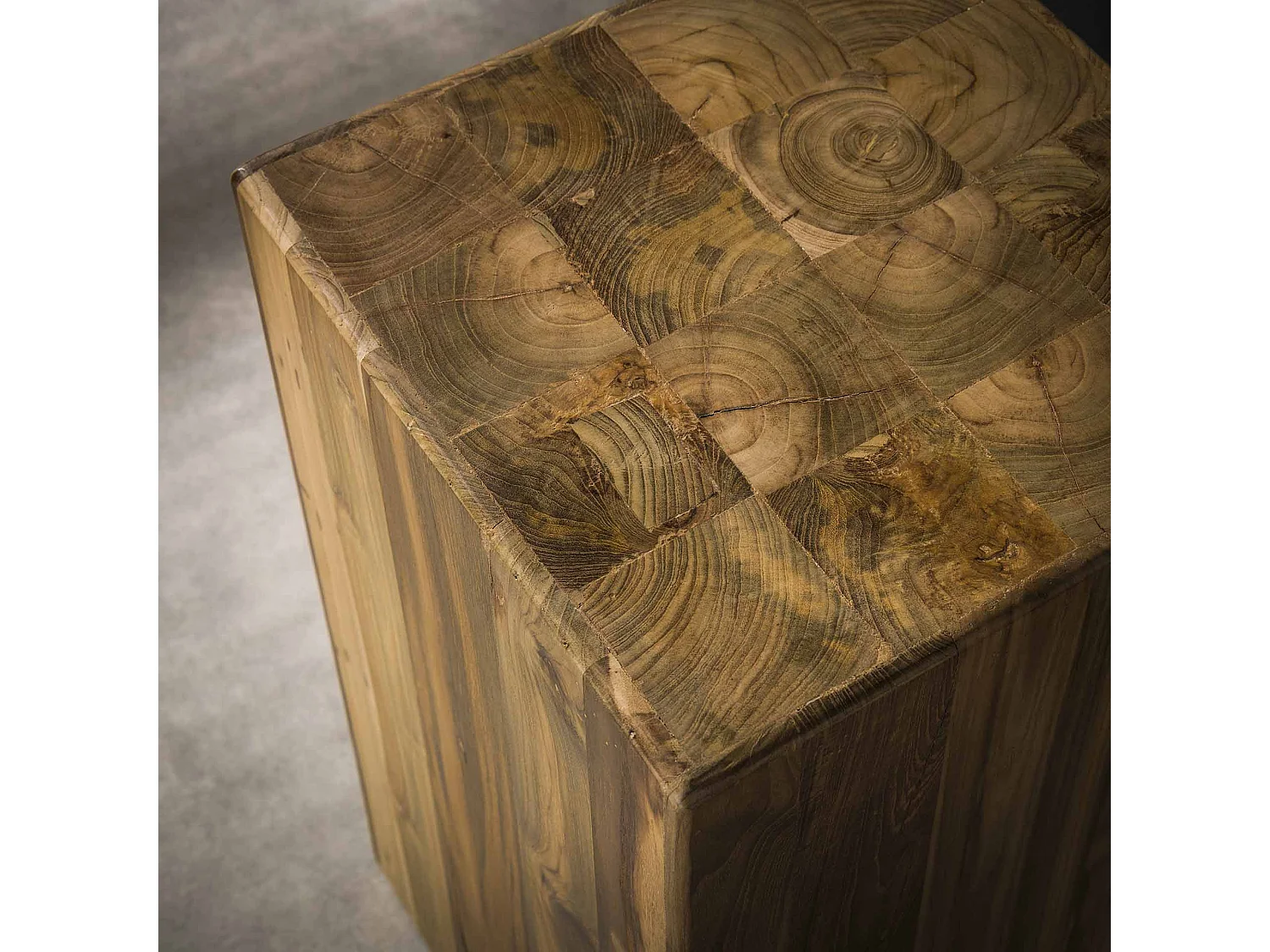 Colonne de fleurs en teck massif recyclé 85 cm