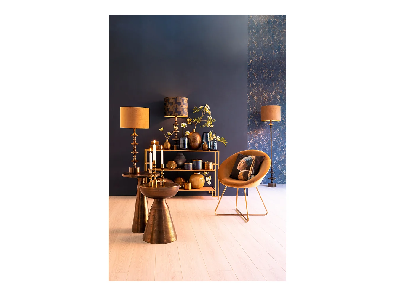 Table d'appoint PASJA - Ø39,5x53cm - Bronze