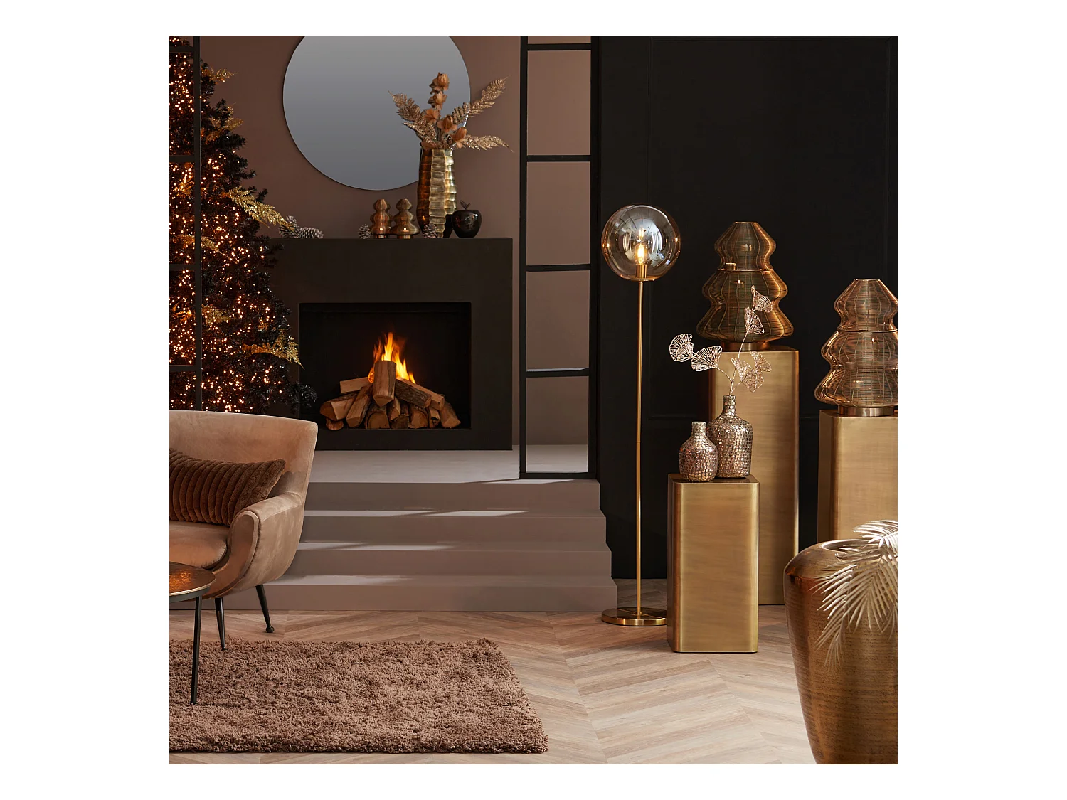 Colonne ALURIO - Ø35,5x100cm - Bronze