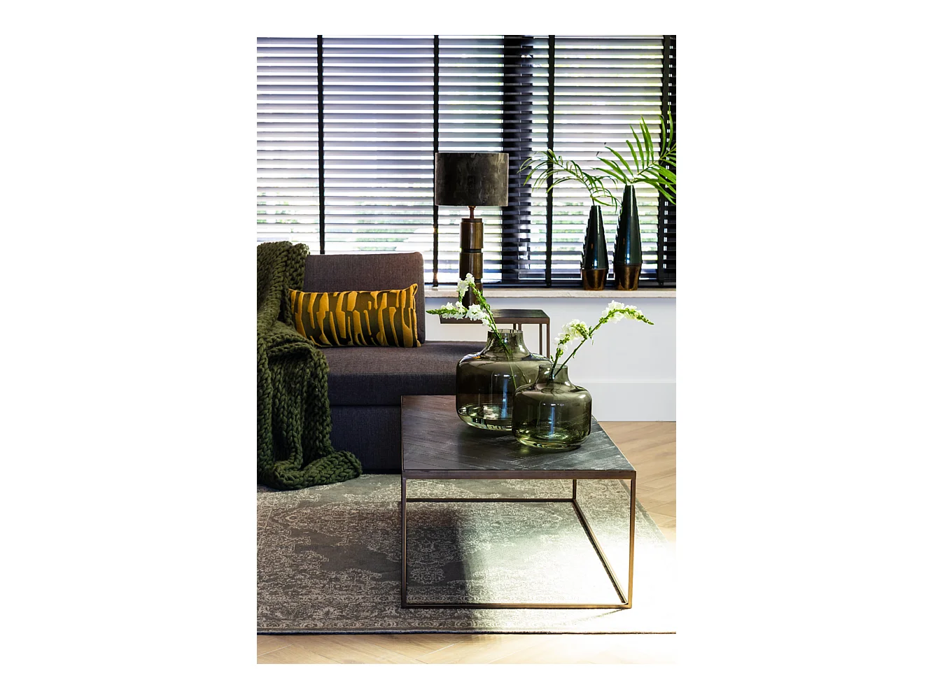 Table d'appoint CHISA - 45x30x62cm - Marron