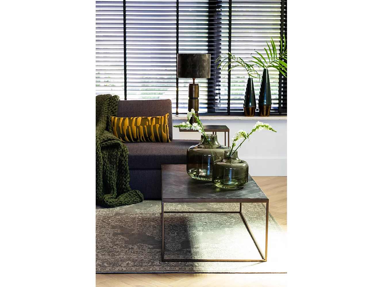 Mesa auxiliar CHISA - 45x30x62cm - Marrón