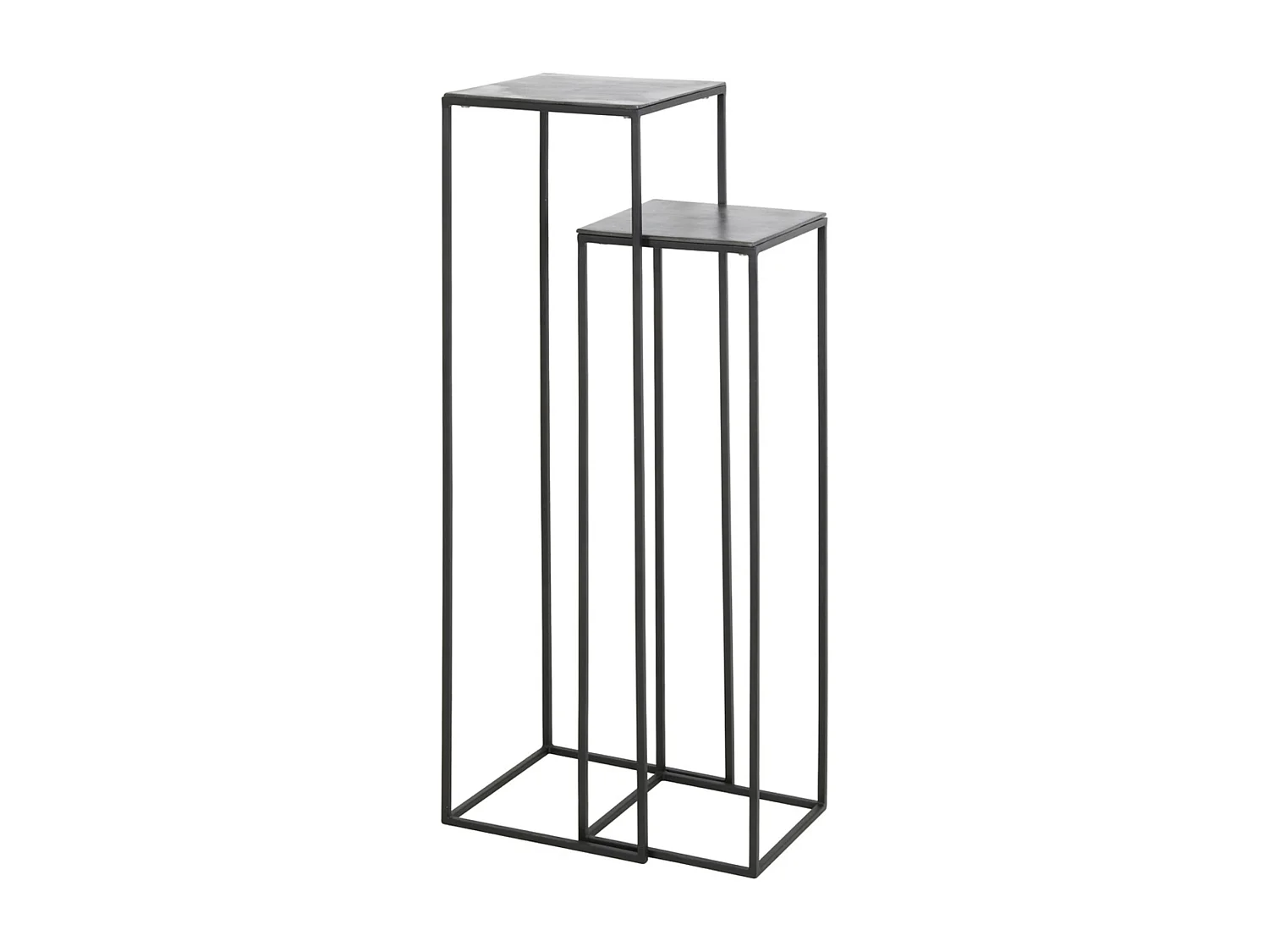 Colonne BOCA - Ø35x120cm - Noir - Lot de 2