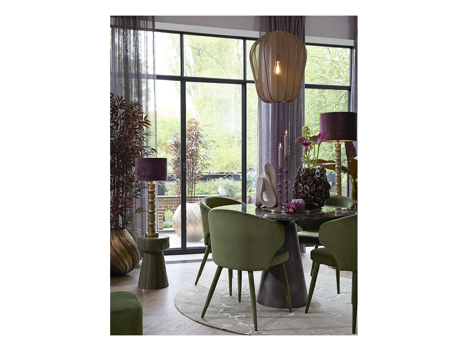 Table d'appoint DAKWA - Ø29x47cm - Vert