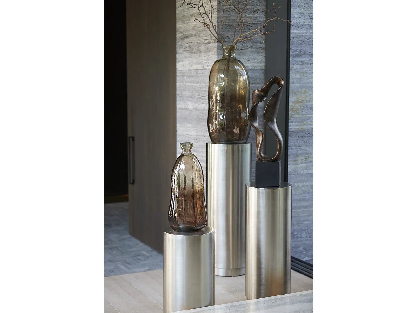 Colonne ALARIOS - Ø35x100cm - Argent