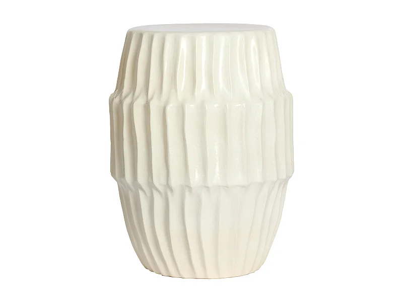 Table d'appoint ISILI - Ø40x52cm - Blanc