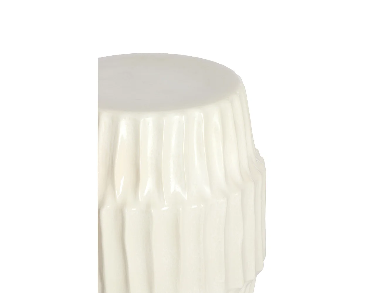 Table d'appoint ISILI - Ø40x52cm - Blanc