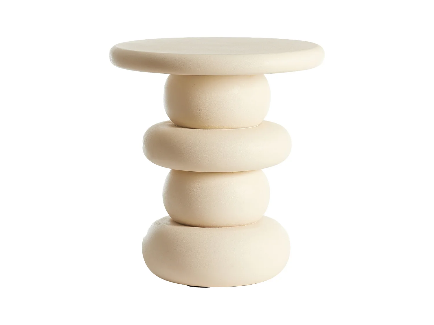 Table d'appoint AZALAS - Ø40x45cm - Blanc