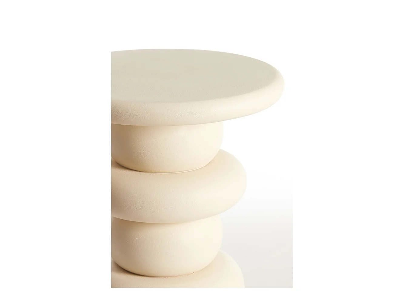 Table d'appoint AZALAS - Ø40x45cm - Blanc
