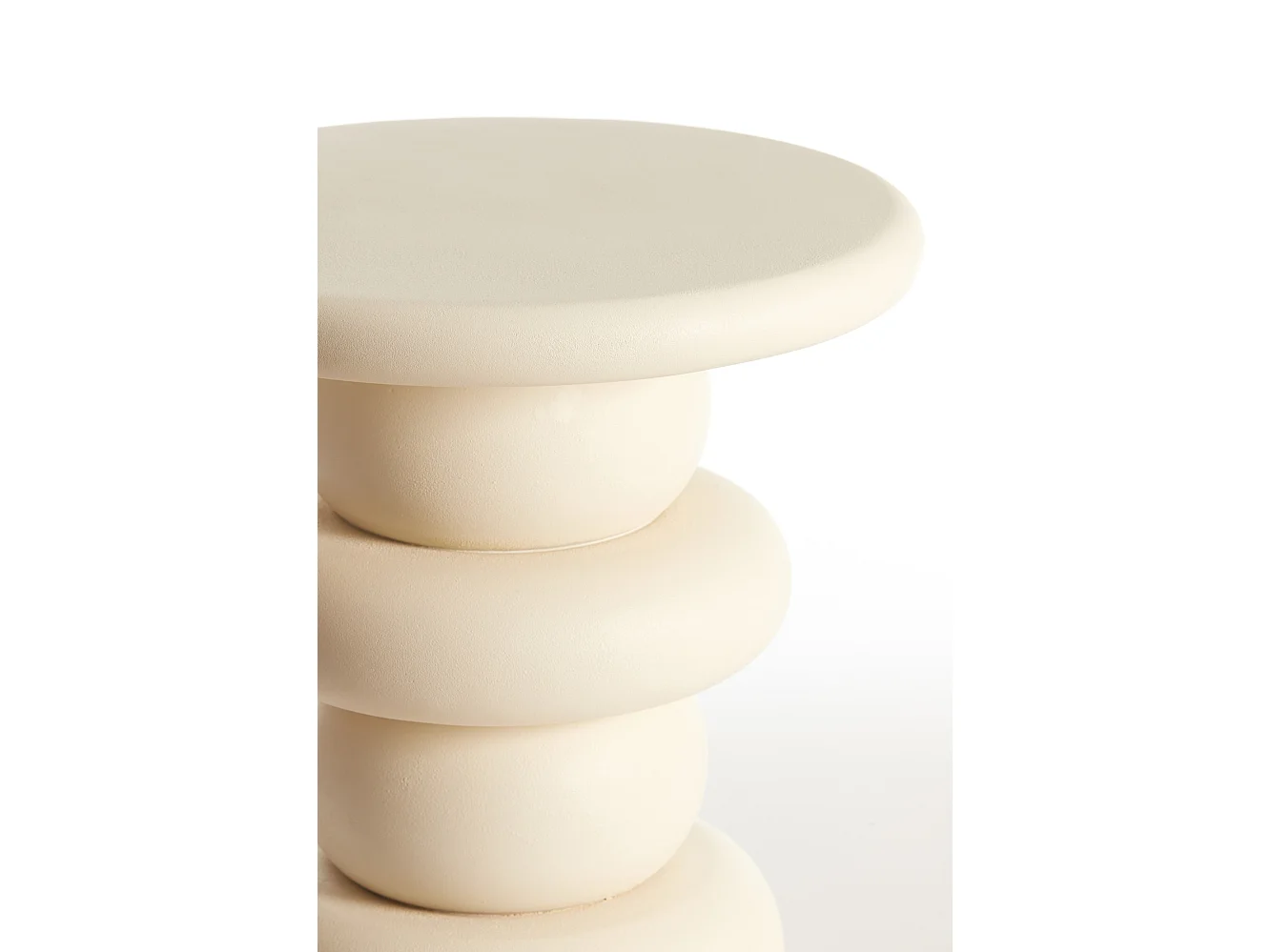 Table d'appoint AZALAS - Ø40x45cm - Blanc