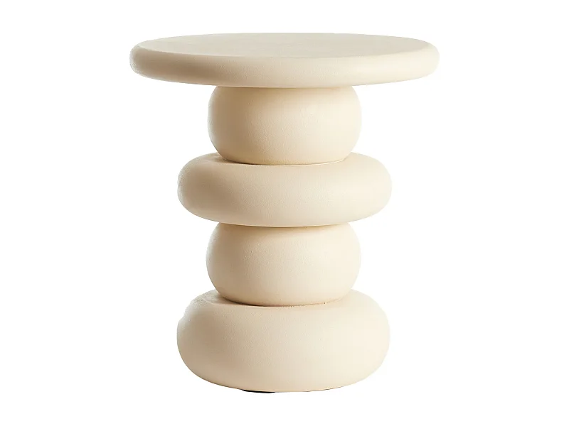Table d'appoint AZALAS - Ø40x45cm - Blanc