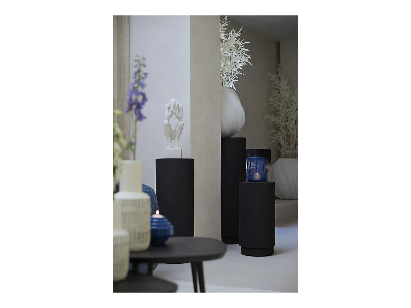 Colonne ALARIOS - Ø30x60cm - Noir