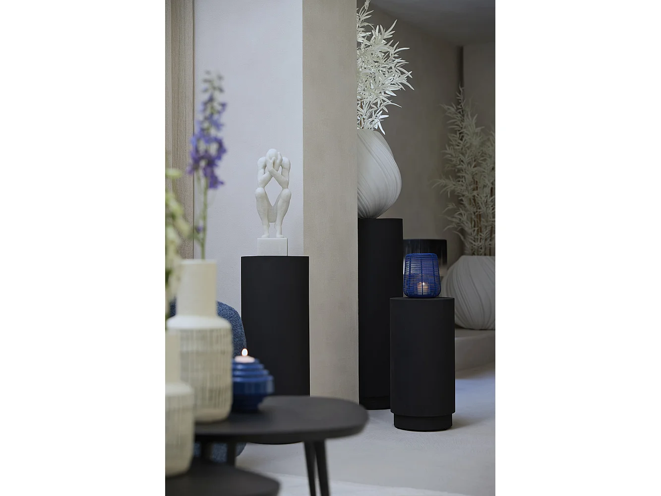 Colonne ALARIOS - Ø30x60cm - Noir