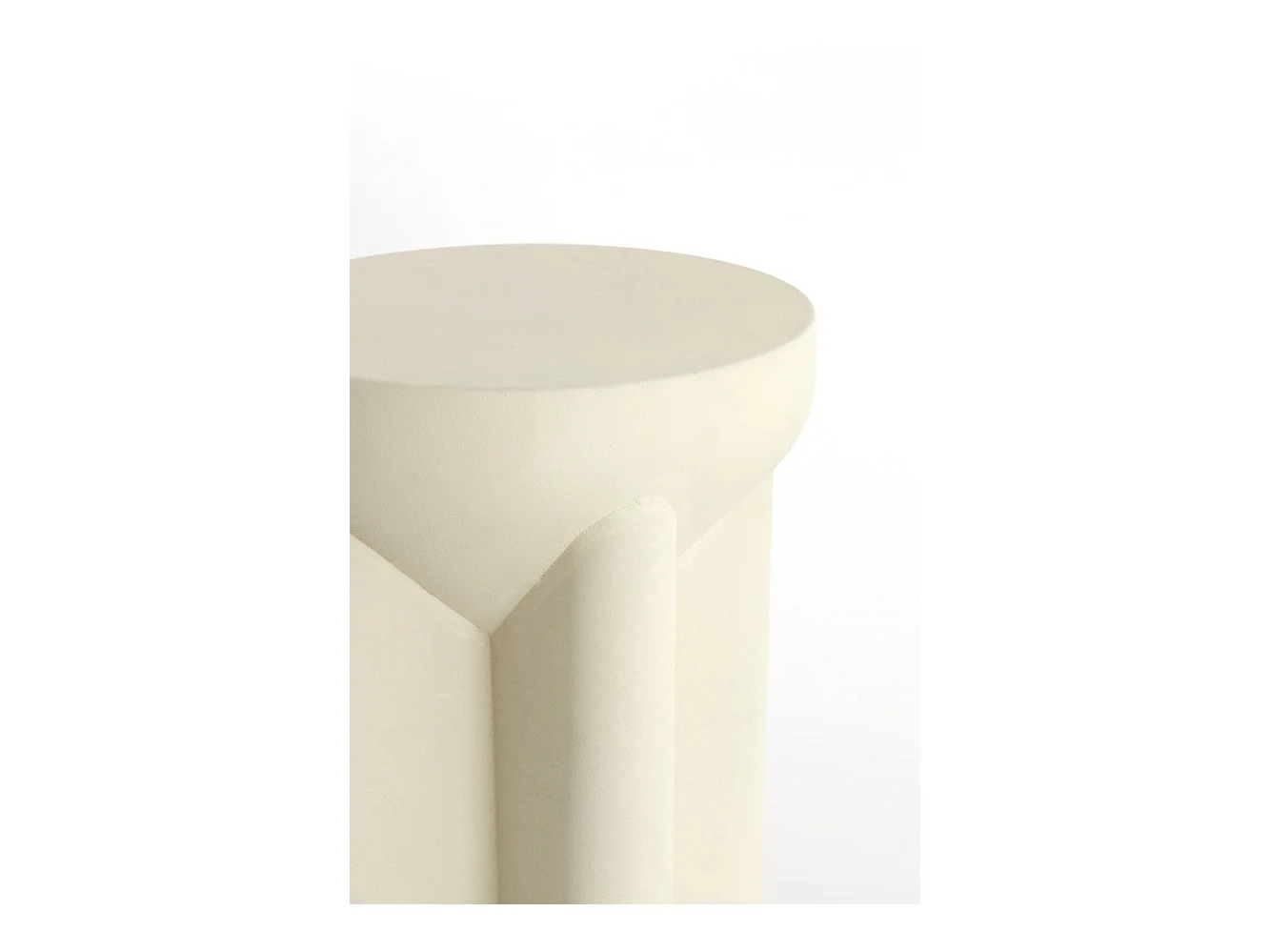 Table d'appoint MIKADO - Ø36x42cm - Blanc