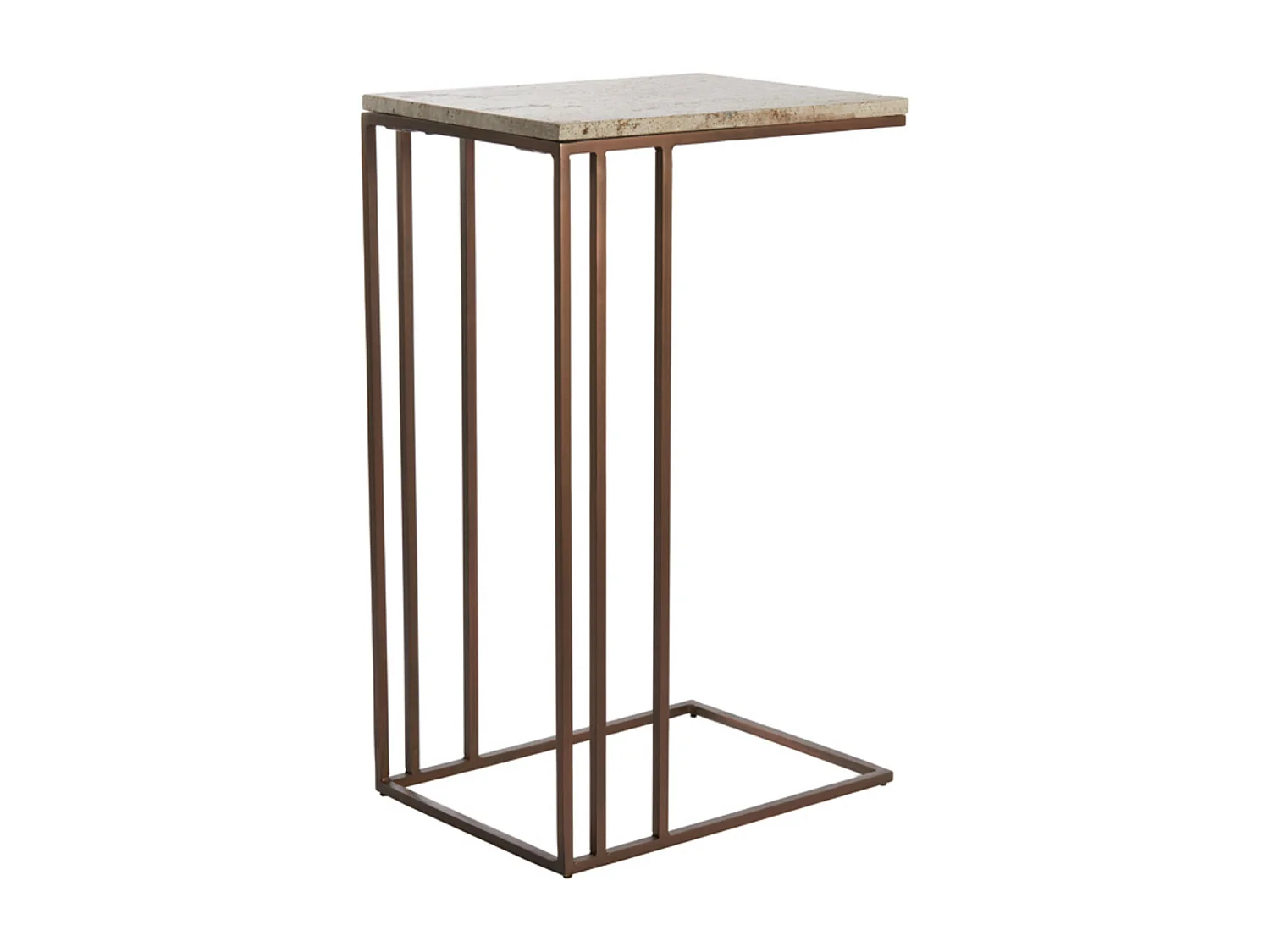 Table d'appoint ROSHAN - 41x31x66cm - Marron