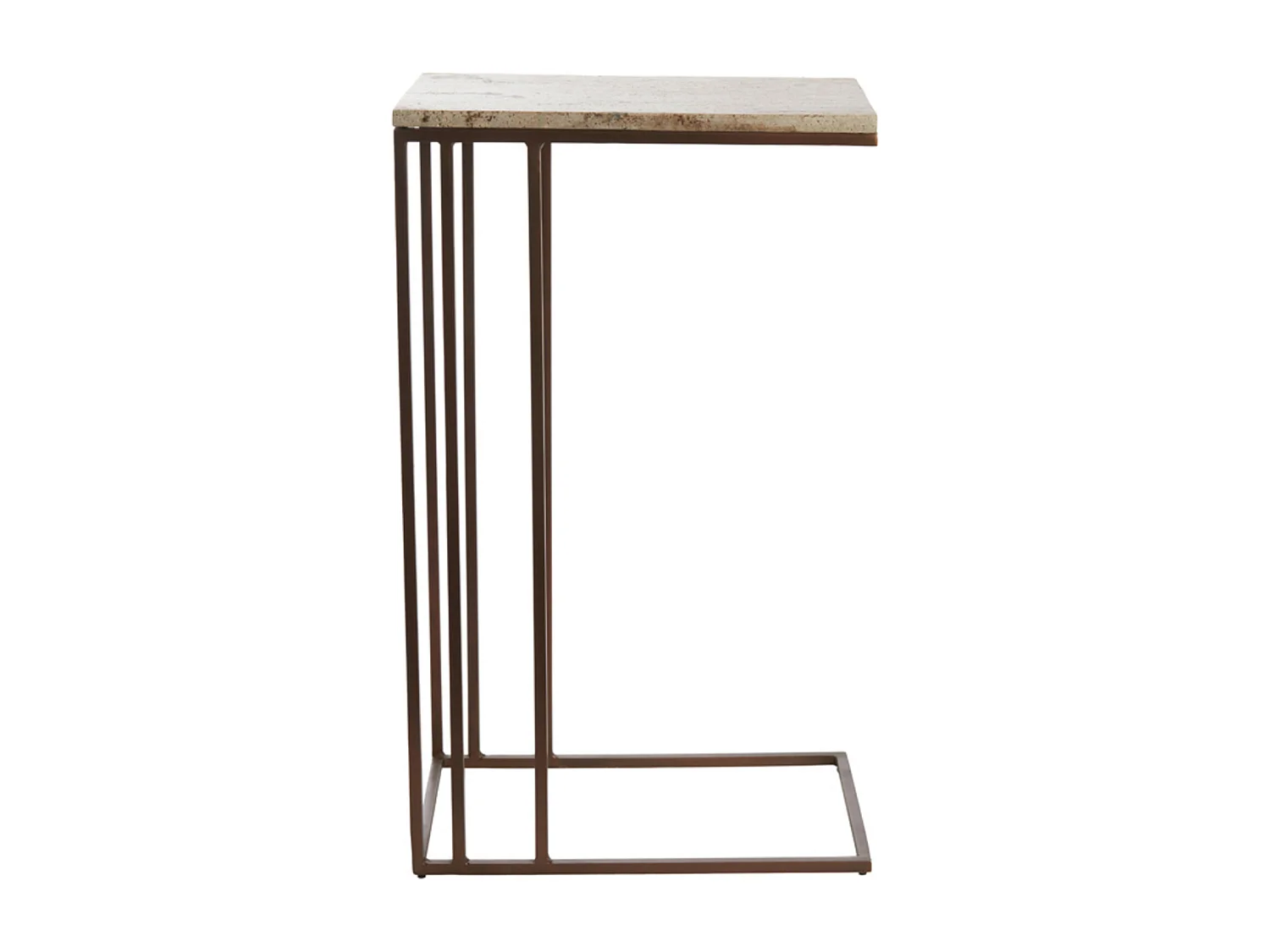 Table d'appoint ROSHAN - 41x31x66cm - Marron