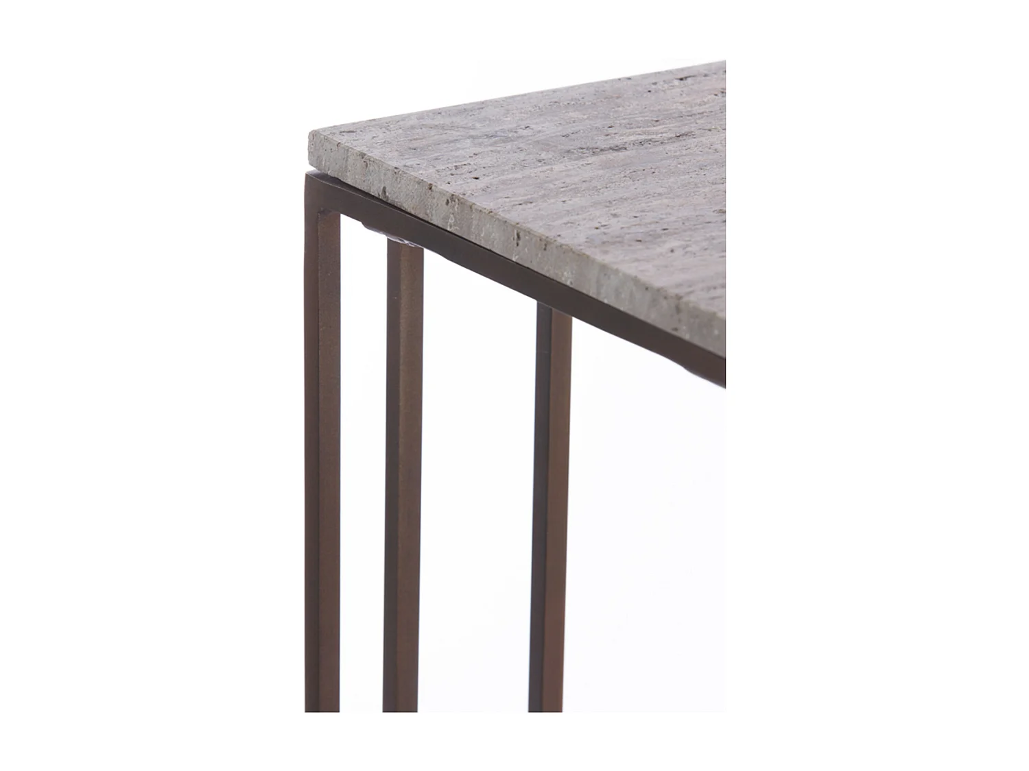 Table d'appoint ROSHAN - 41x31x66cm - Marron