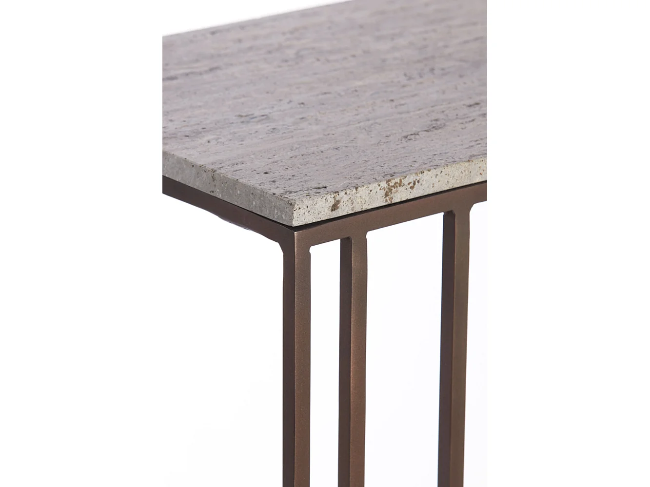 Table d'appoint ROSHAN - 41x31x66cm - Marron