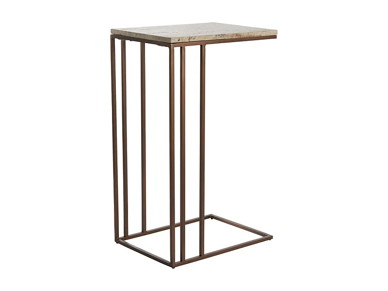 Table d'appoint ROSHAN - 41x31x66cm - Marron