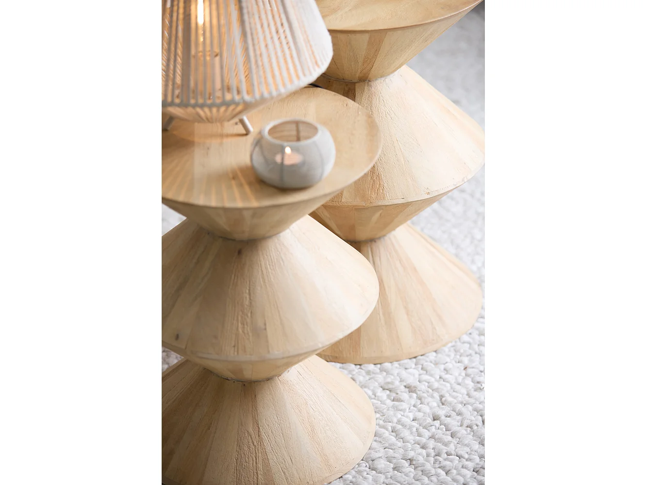 Bijzettafel LARUS - Ø40x50cm - Bruin