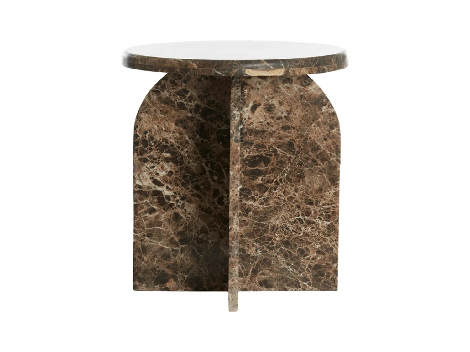 Table d'appoint OTINIA - Ø41x48cm - Marron