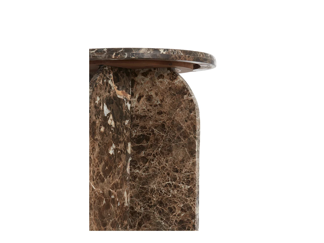 Table d'appoint OTINIA - Ø41x48cm - Marron