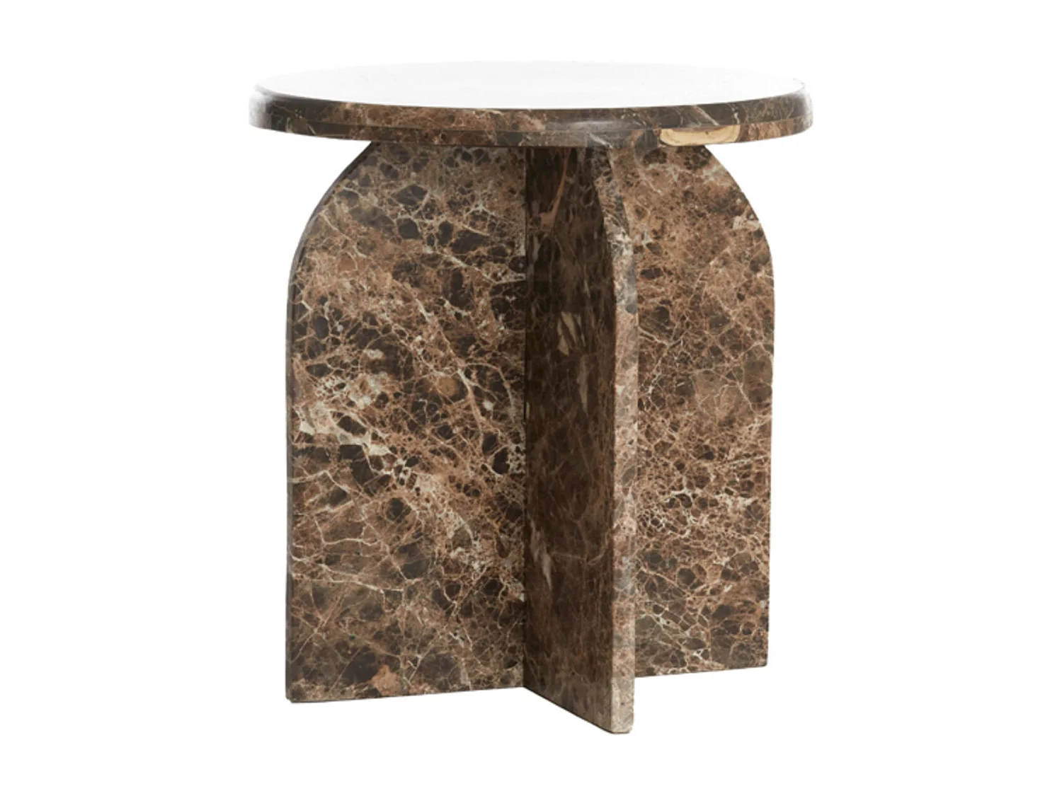 Bijzettafel OTINIA - Ø41x48cm - Bruin