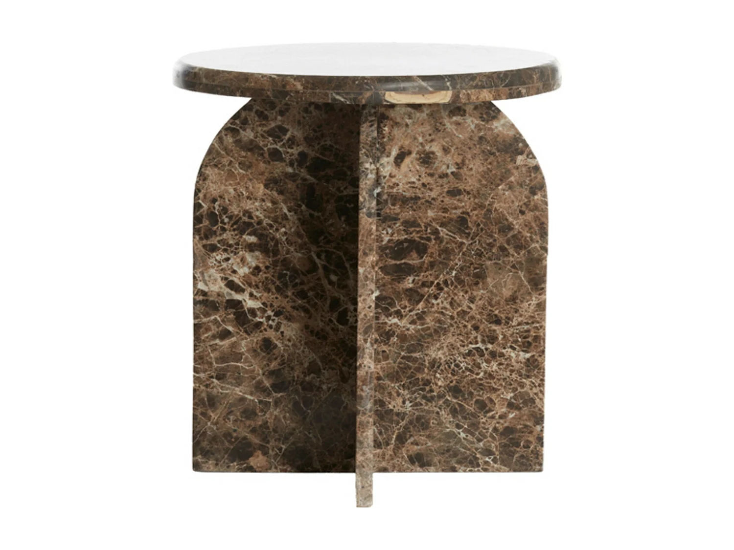 Bijzettafel OTINIA - Ø41x48cm - Bruin