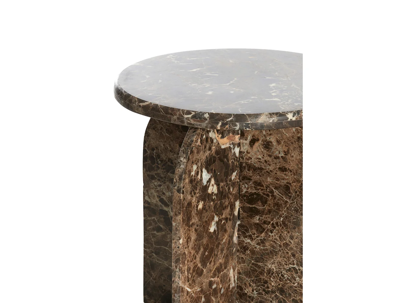 Bijzettafel OTINIA - Ø41x48cm - Bruin