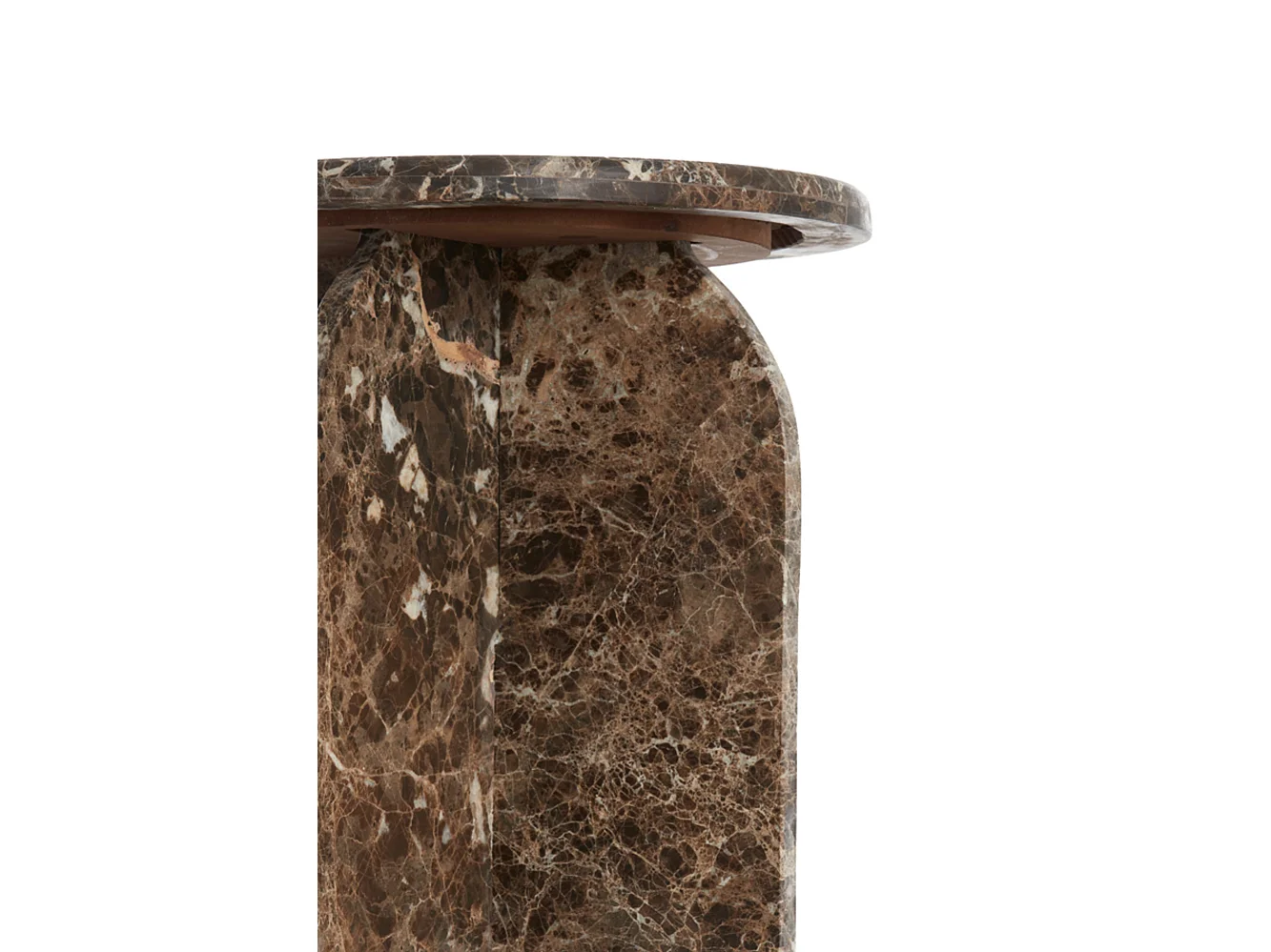 Bijzettafel OTINIA - Ø41x48cm - Bruin