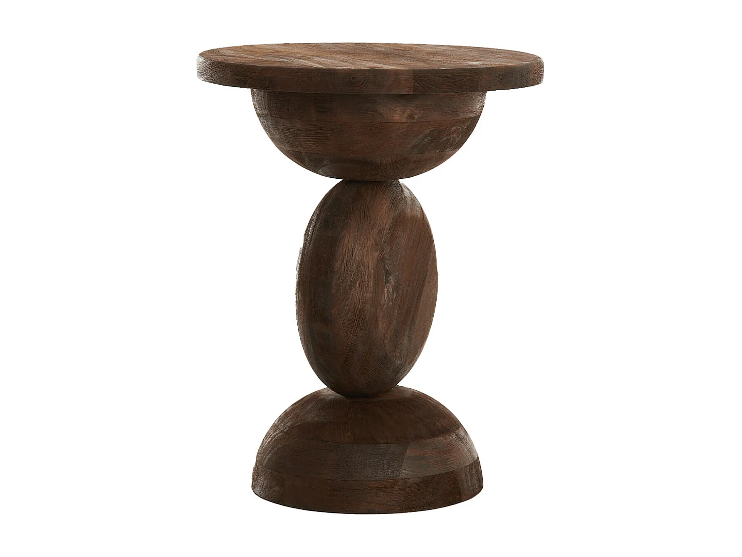 Mesa auxiliar MIRTO - Ø40x50cm - Marrón