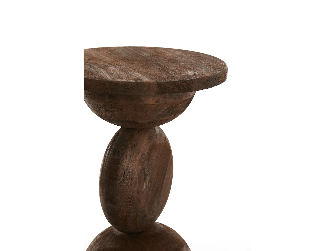 Mesa auxiliar MIRTO - Ø40x50cm - Marrón