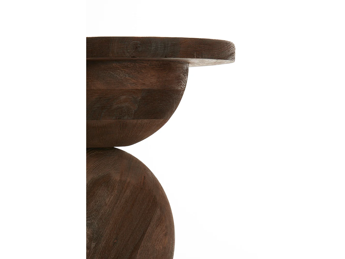 Mesa auxiliar MIRTO - Ø40x50cm - Marrón