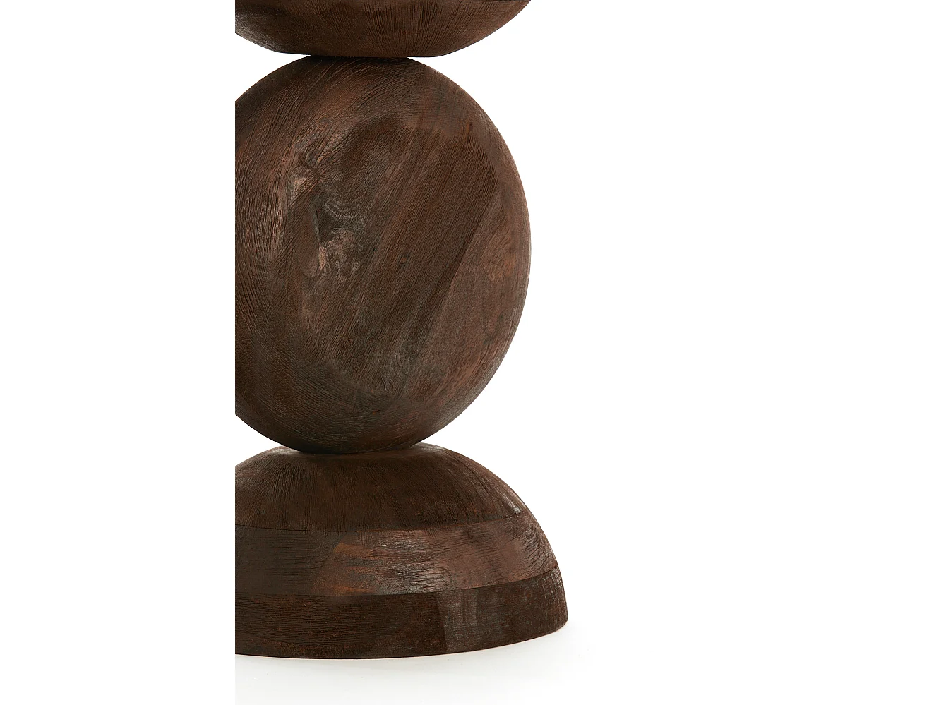 Mesa auxiliar MIRTO - Ø40x50cm - Marrón