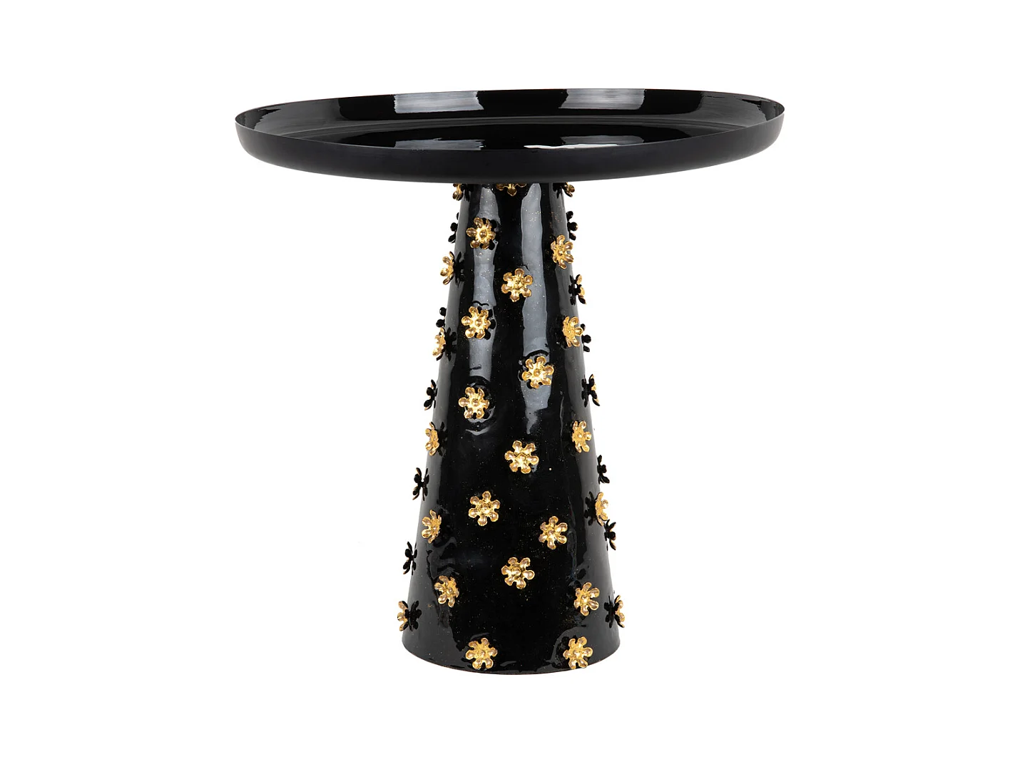 Table d'appoint Fleurs Dorées - Noir