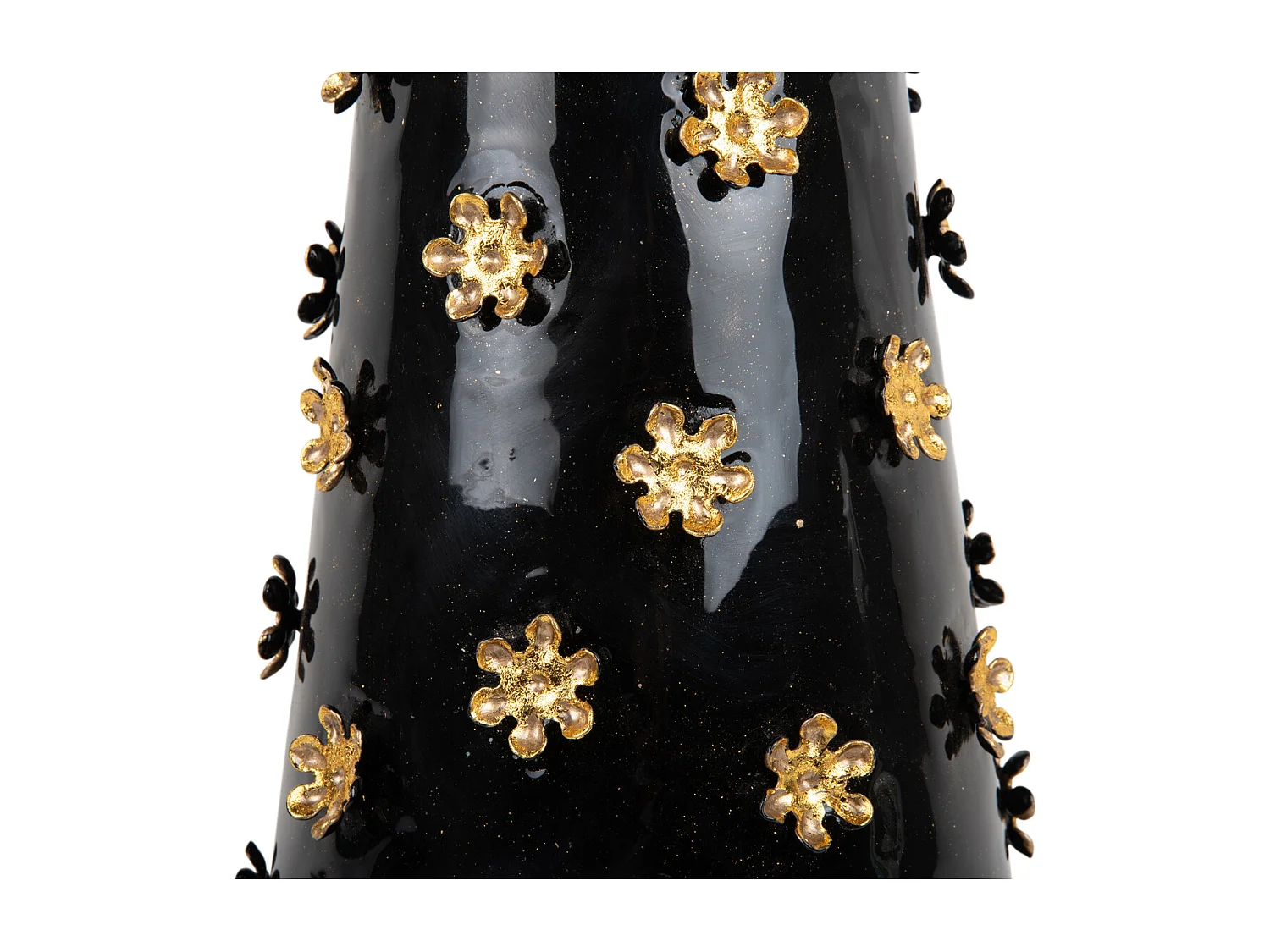 Table d'appoint Fleurs Dorées - Noir