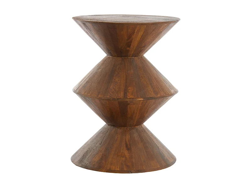 Table d'appoint LARUS - Ø45x60cm - Marron