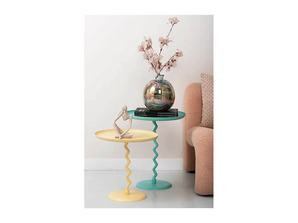 Table d'appoint Zig Zag Medium - Jaune doux