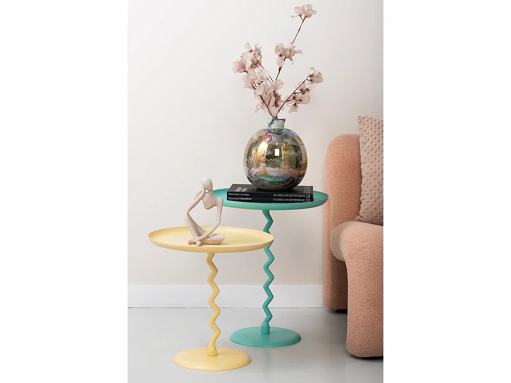 Table d'appoint Zig Zag Medium - Jaune doux