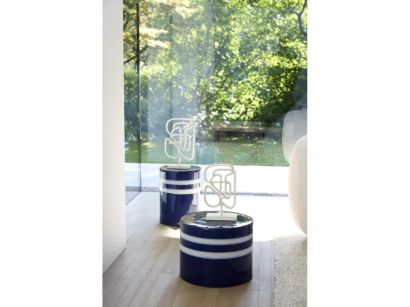 Table d'appoint MOOCA - Ø42x34cm - Bleu