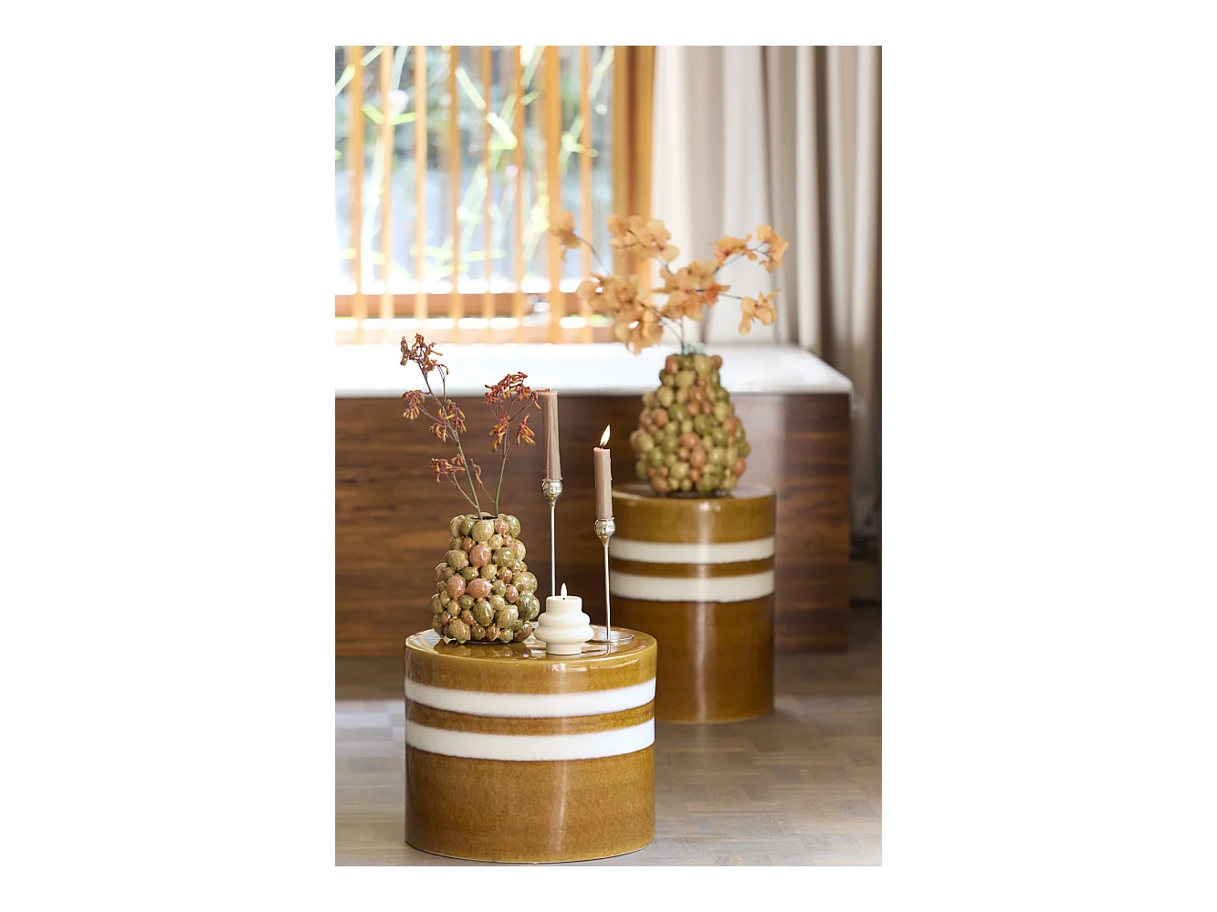 Table d'appoint MOOCA - Ø42x34cm - Marron