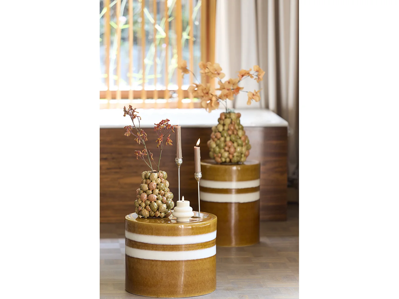 Table d'appoint MOOCA - Ø42x34cm - Marron