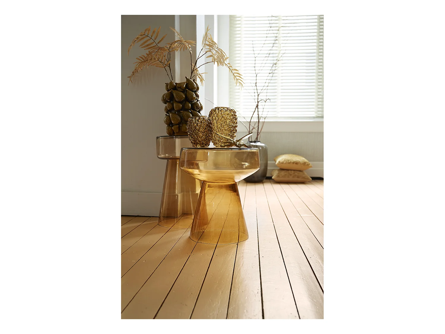 Table d'appoint DAKWA - Ø37x44cm - Jaune